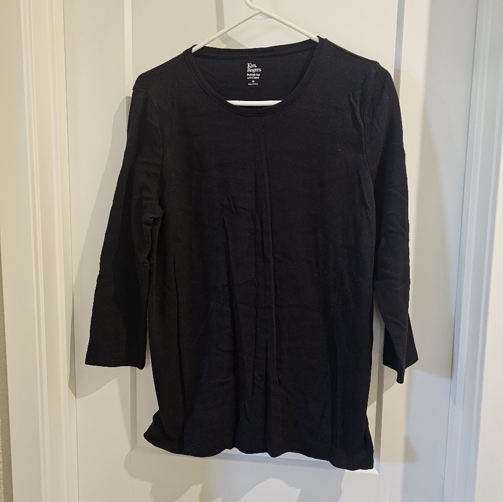 Kim Rogers Black Long Sleeve Top